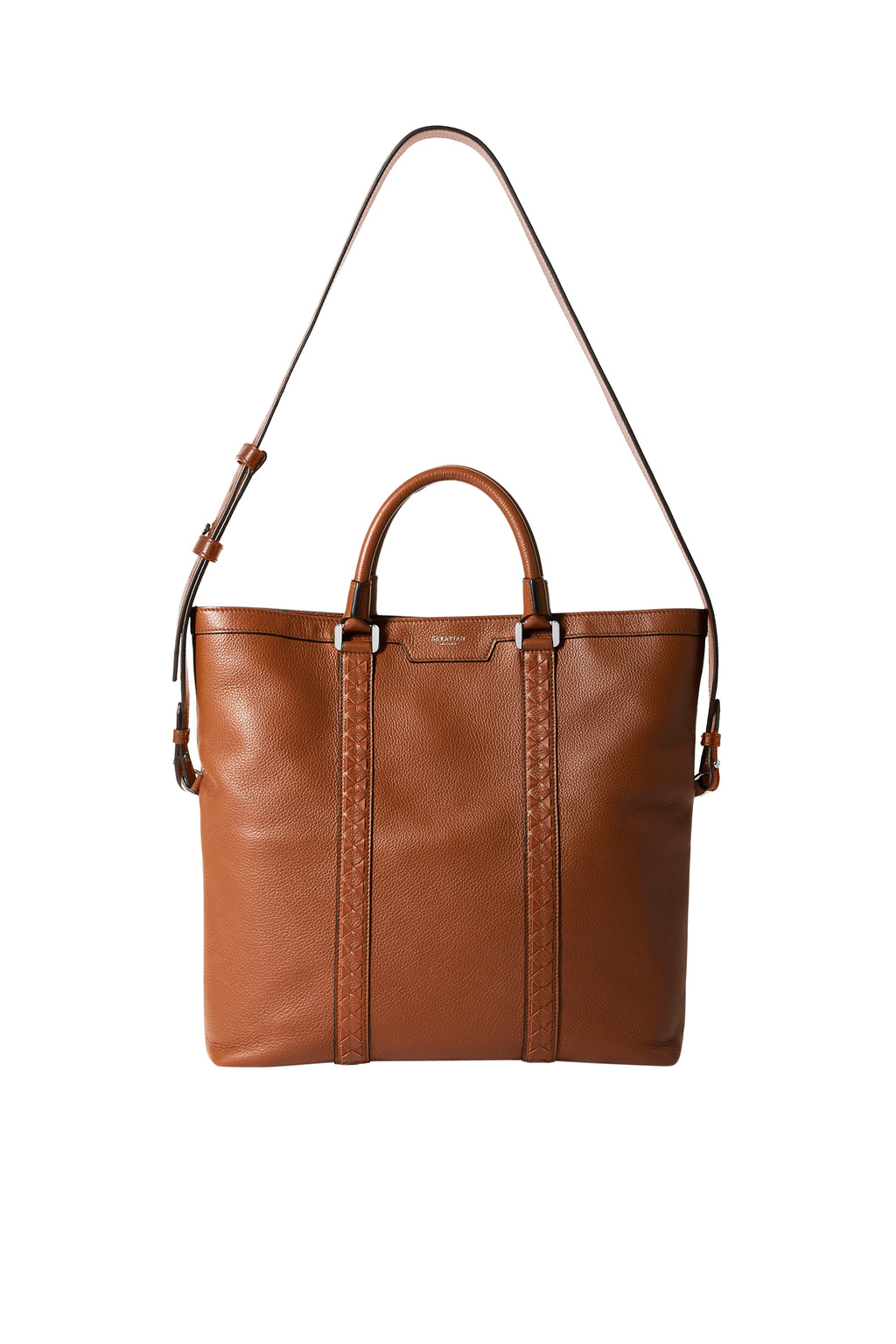 SERAPIAN | Mosaic Tote Bag | Tobacco