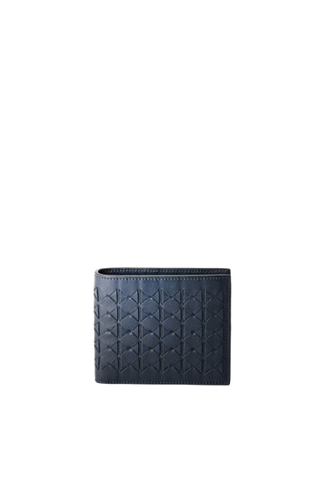 SERAPIAN Navy Mosaic Bi-Fold Wallet