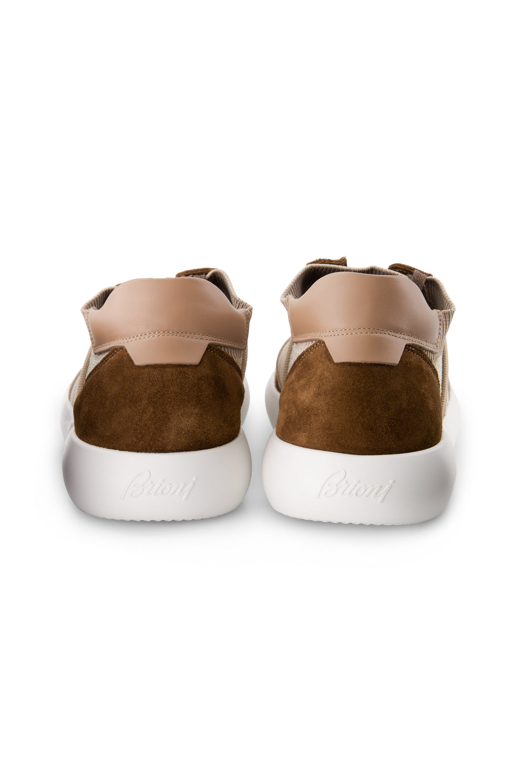 BRIONI | Knitted Sneaker | Brown & Beige