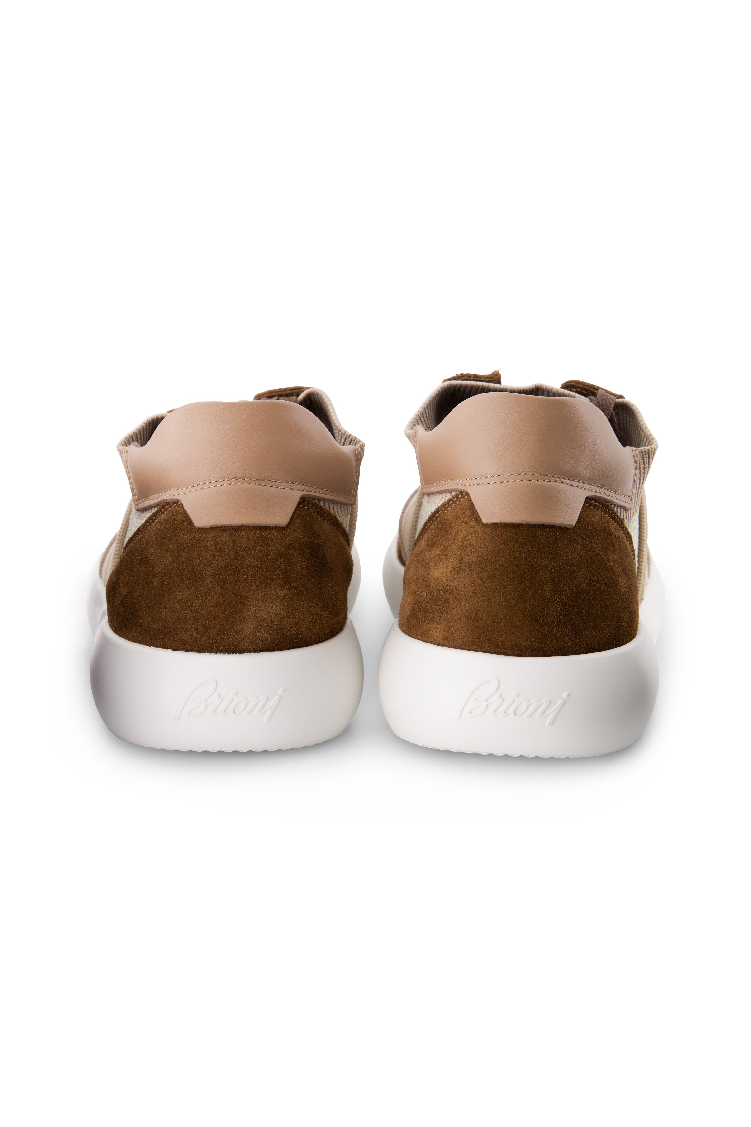 BRIONI | Knitted Sneaker | Brown & Beige