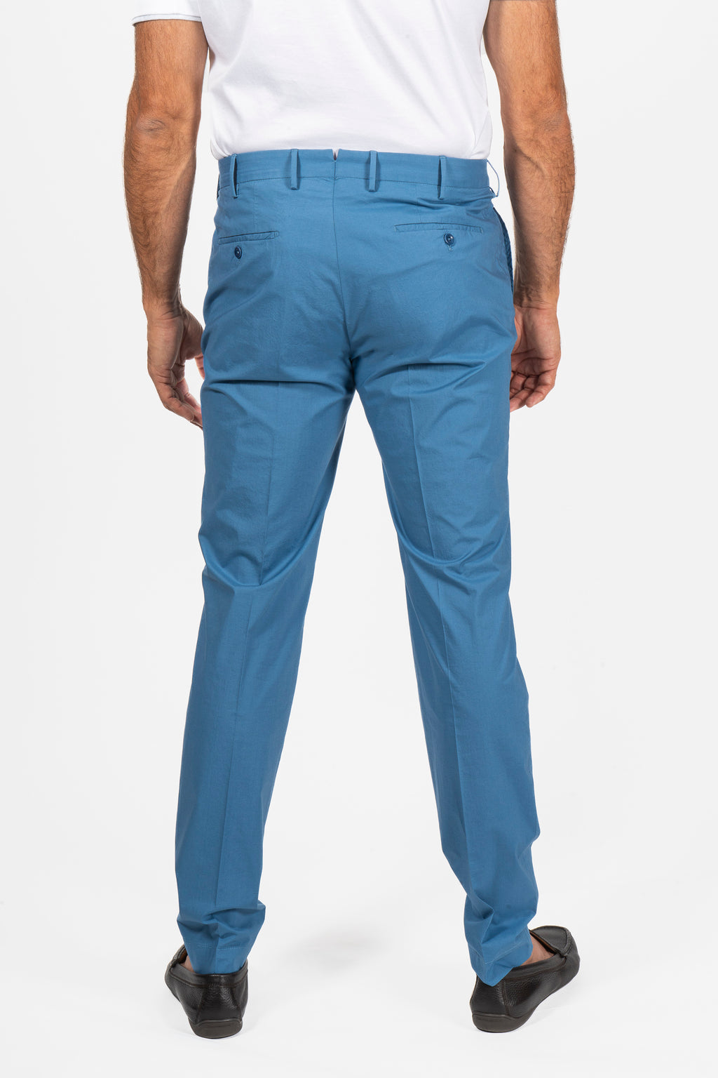 SLOWEAR | 3% Stretch 1 Pleat Chino | Blue