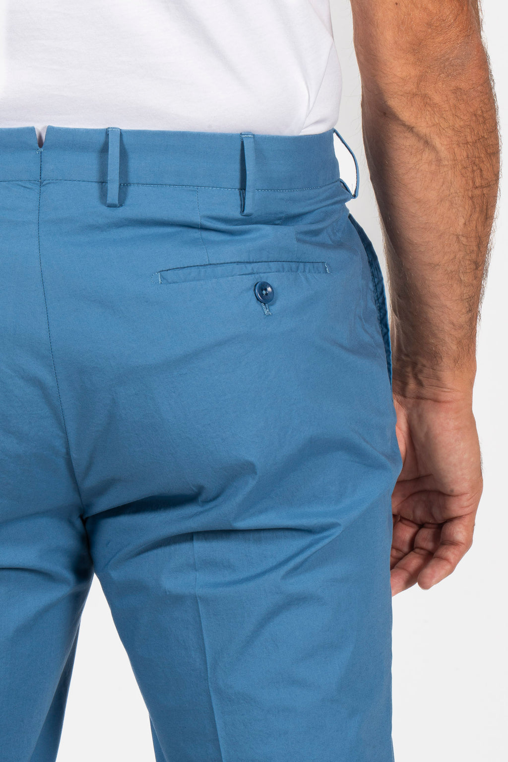 SLOWEAR | 3% Stretch 1 Pleat Chino | Blue