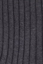 CANALI | Ribbed Cotton Socks | Charcoal