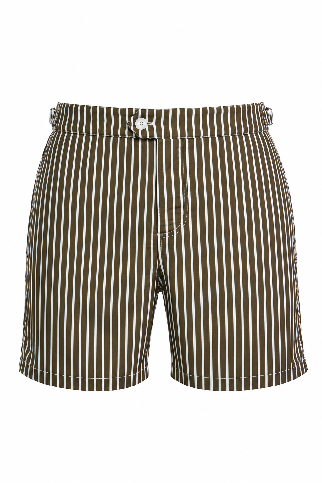 FEDELI | Daniel Striped Swim Shorts | Khaki
