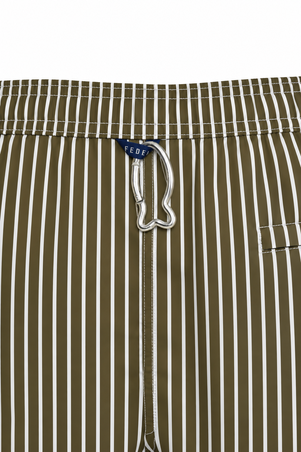 FEDELI | Daniel Striped Swim Shorts | Khaki