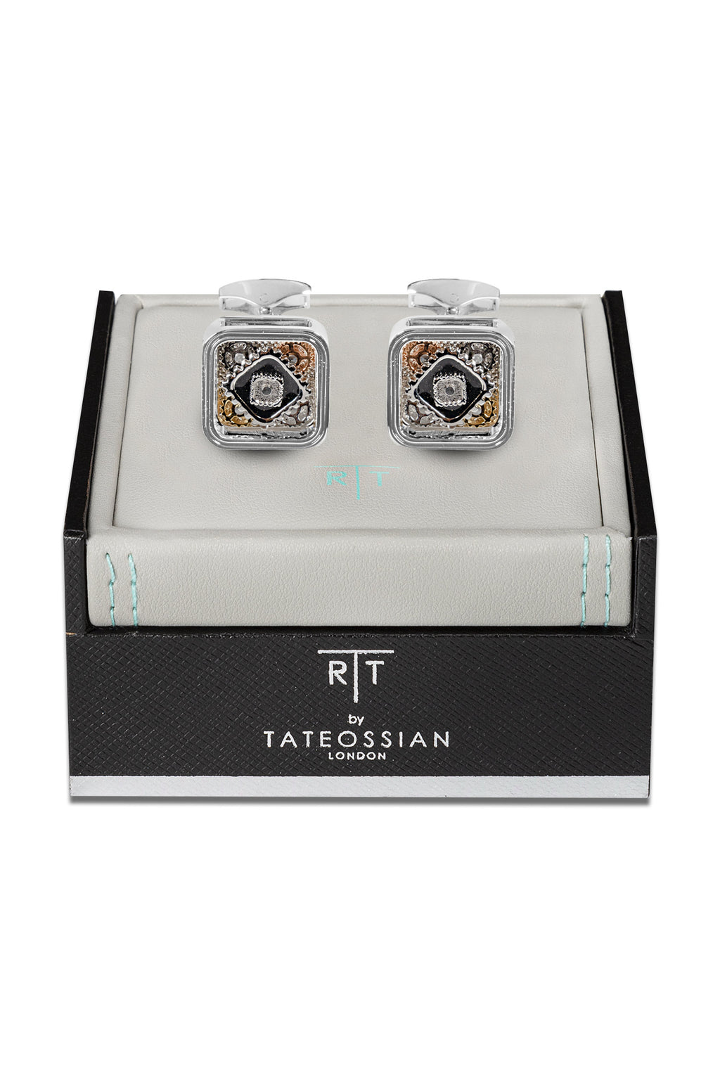 TATEOSSIAN | Gear Cufflinks | Black
