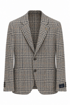 TOMBOLINI | Zero-Gravity Houndstooth Check Jacket | Blue & White