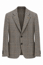 TOMBOLINI | Zero-Gravity Houndstooth Check Jacket | Blue & White
