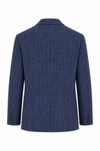 TOMBOLINI | Zero-Gravity Seersucker Check Jacket | Navy