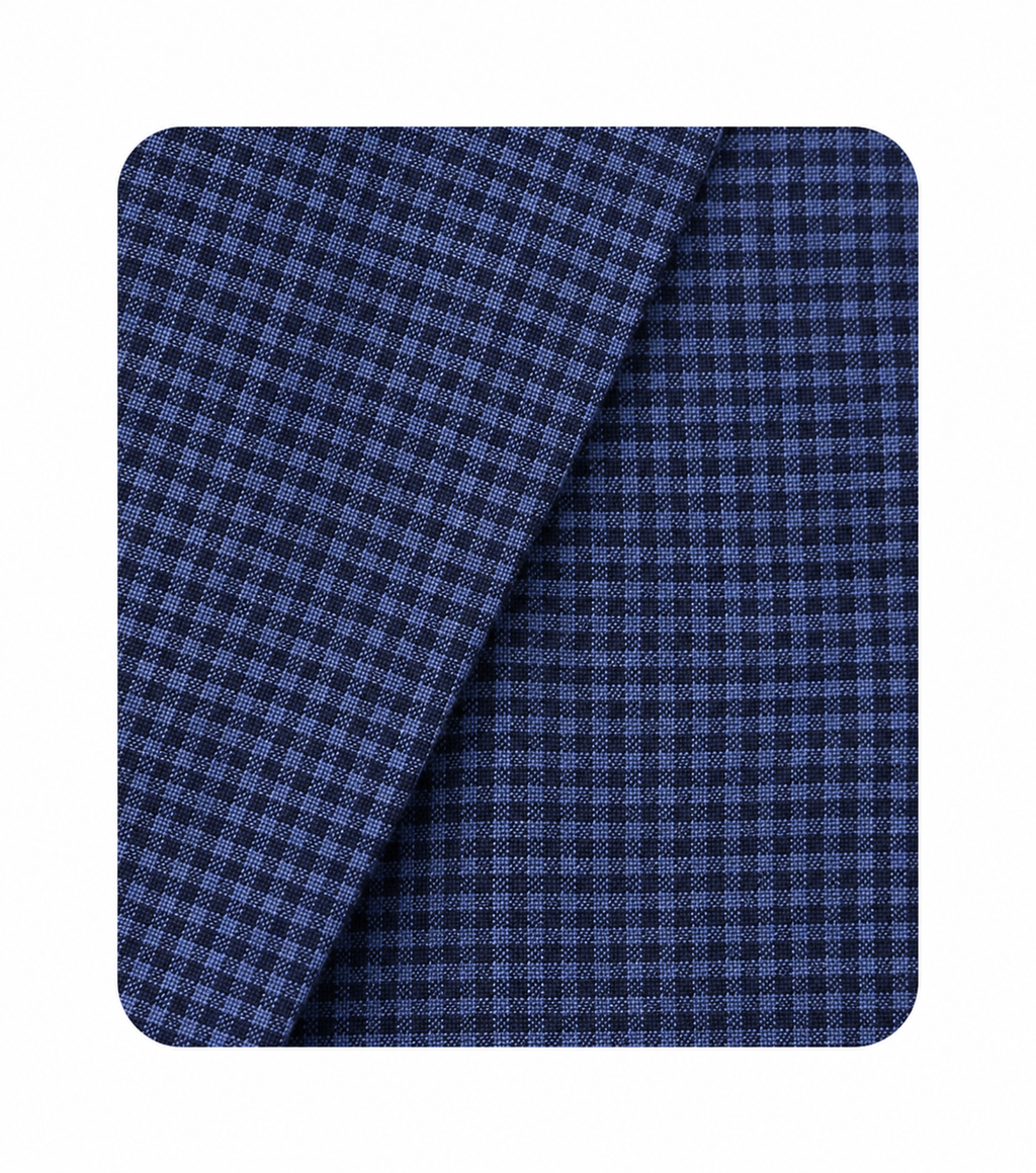TOMBOLINI | Zero-Gravity Seersucker Check Jacket | Navy