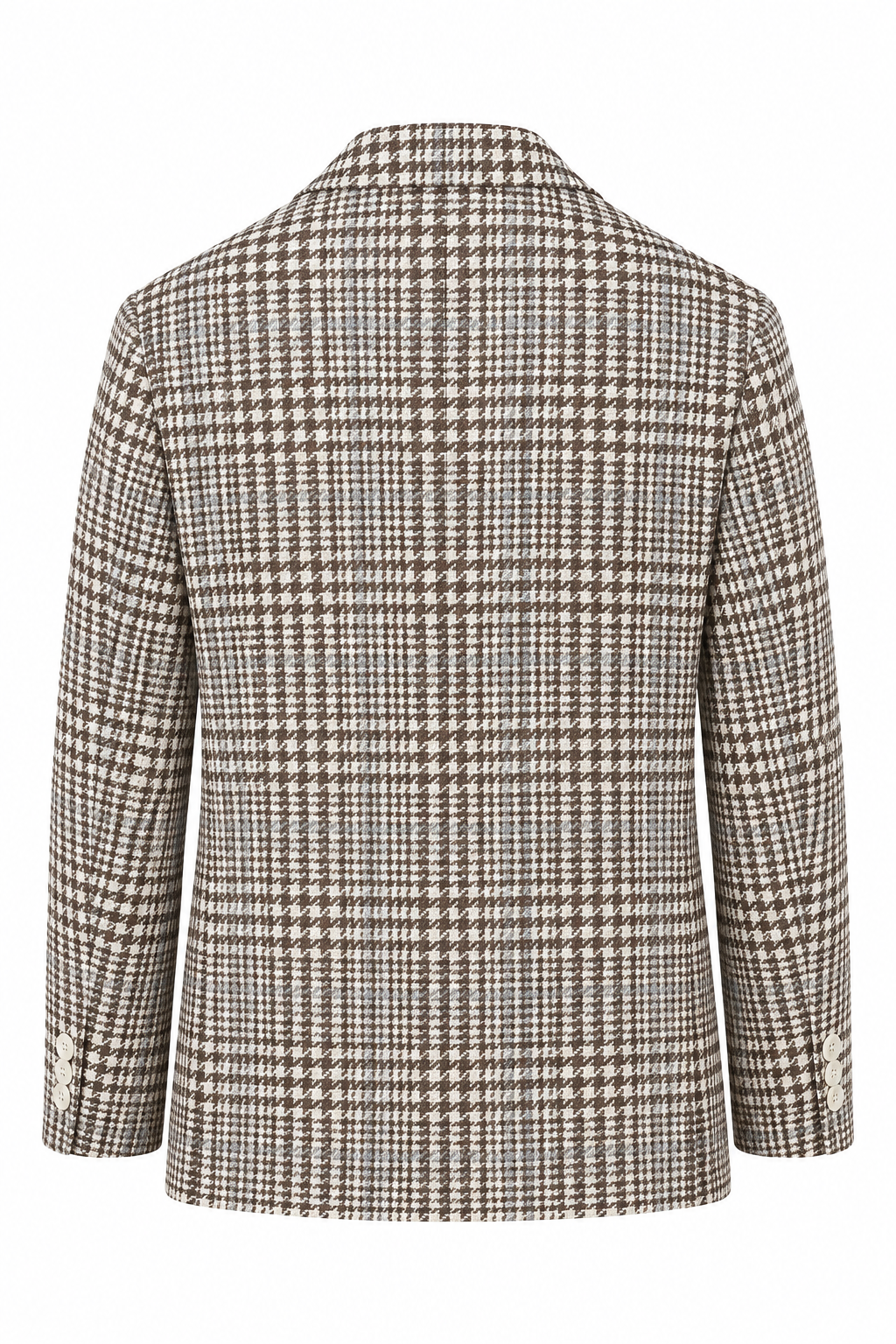TOMBOLINI | Zero-Gravity Houndstooth Check Jacket | Brown & White