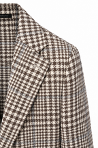 TOMBOLINI | Zero-Gravity Houndstooth Check Jacket | Brown & White