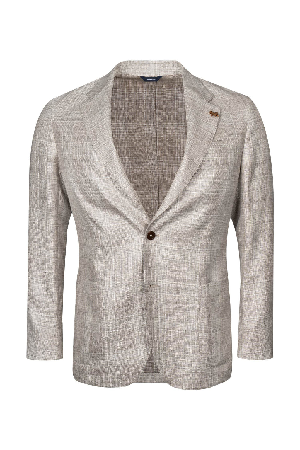 TOMBOLINI | Zero-Gravity Large Check Jacket | Sand