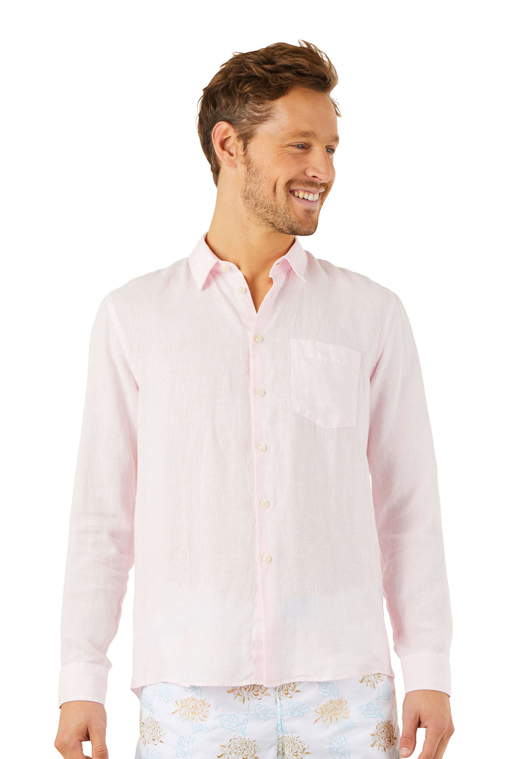 VILEBREQUIN | Linen Shirt | Pink