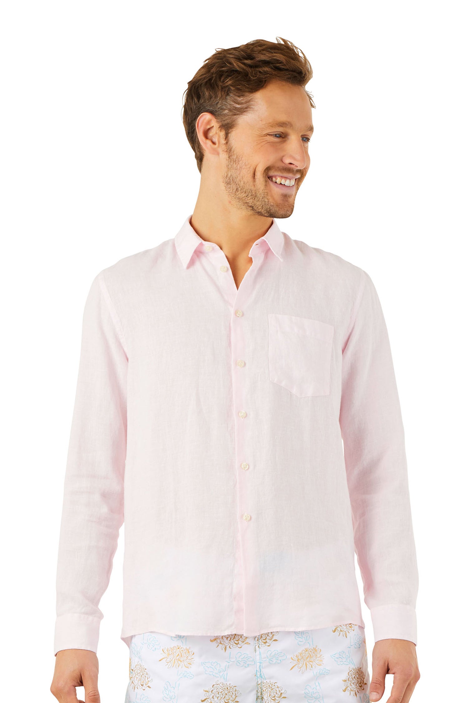 VILEBREQUIN | Linen Shirt | Pink