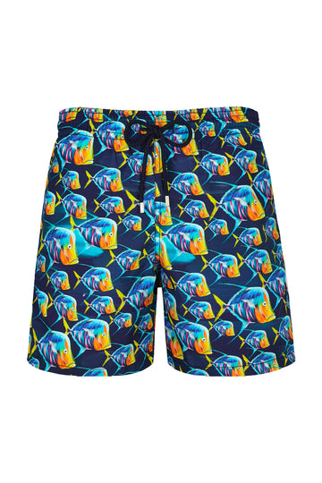 VILEBREQUIN Navy Swim Shorts With Piranhas