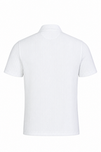 FEDELI | Ribbed Terry Polo | White