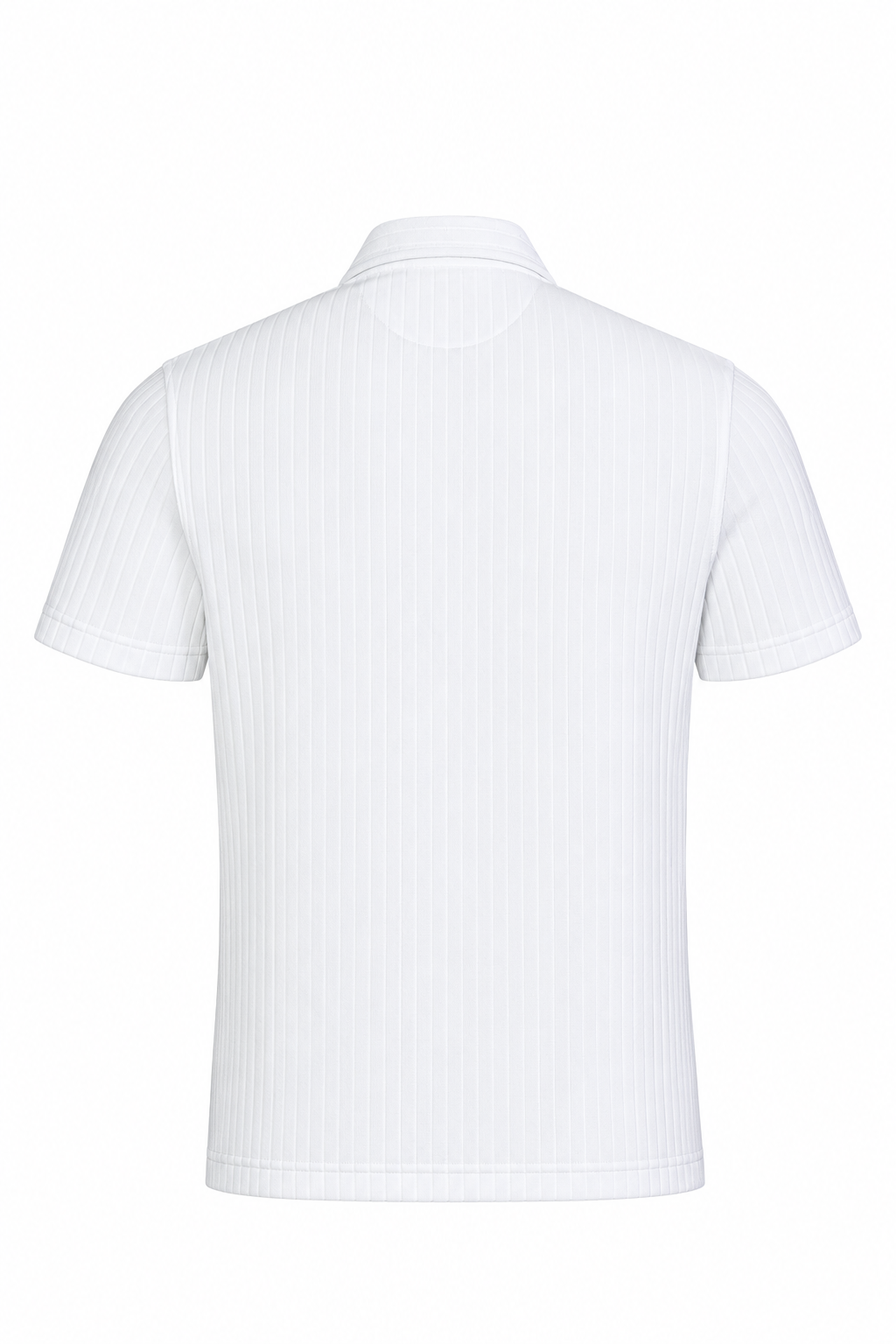 FEDELI | Ribbed Terry Polo | White