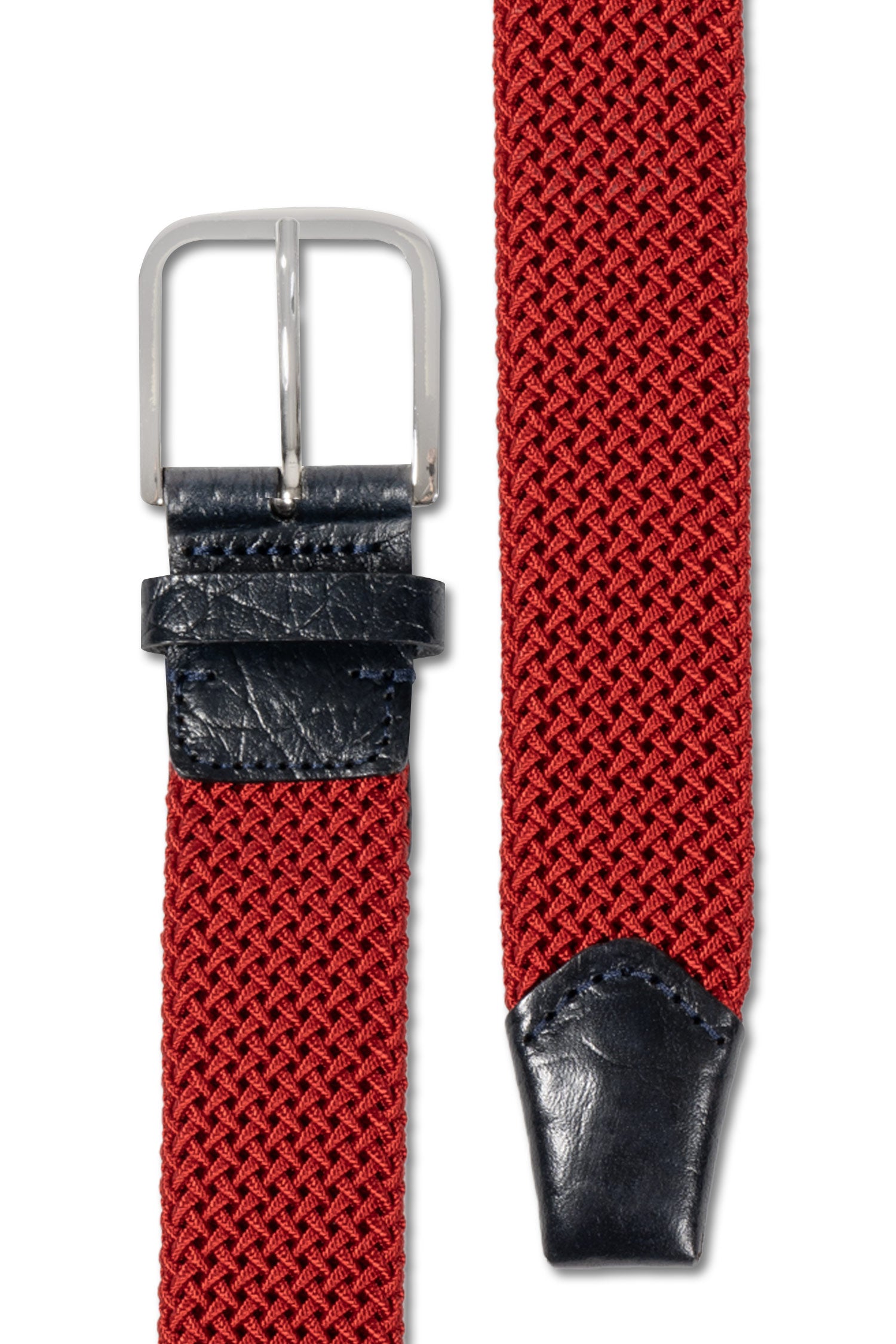 MITCHELL OGILVIE | Plaited Elasticated Belt Croc Trims | Red