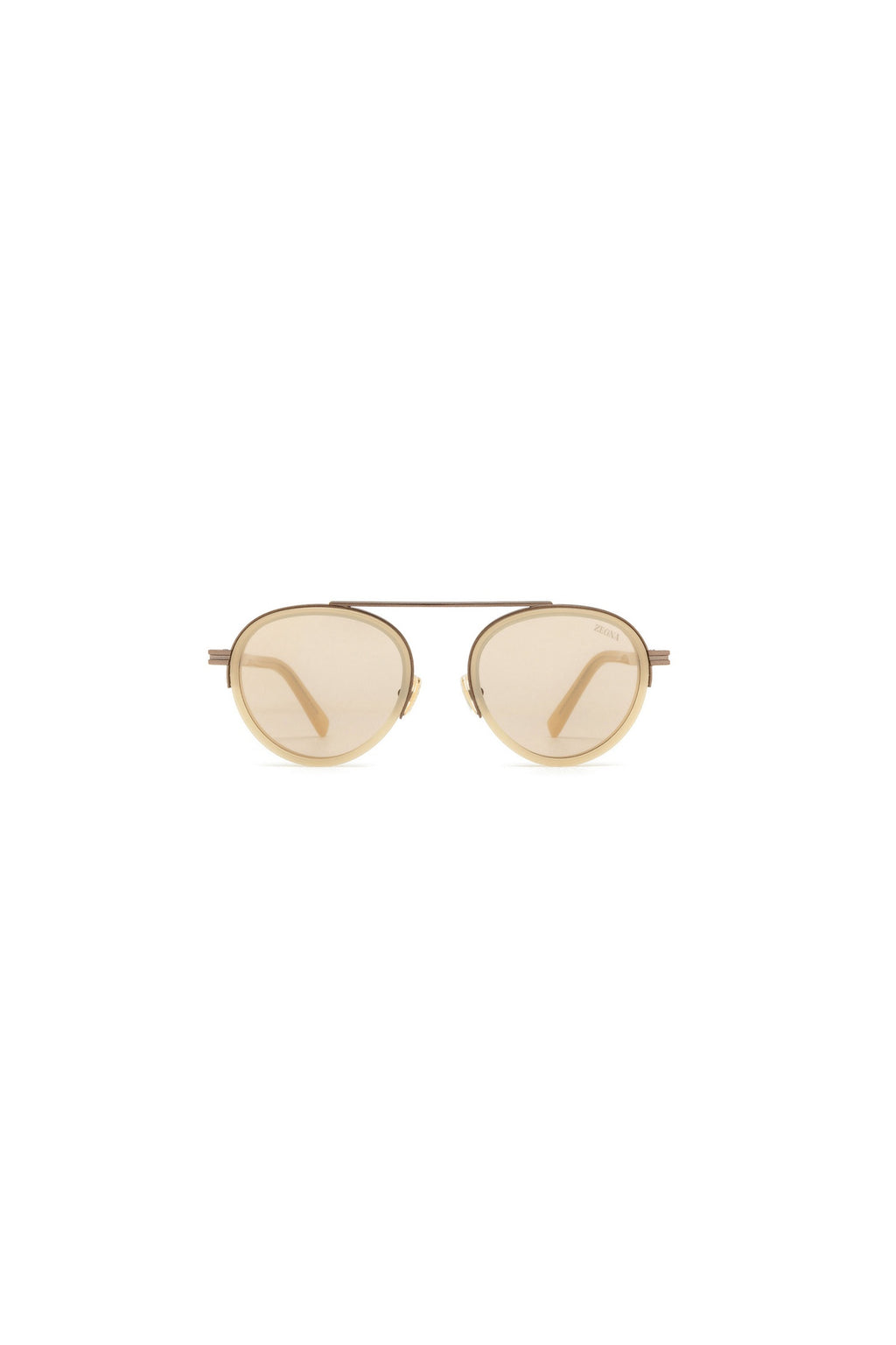 ZEGNA | EZ 0242 Round Sunglasses | Cream