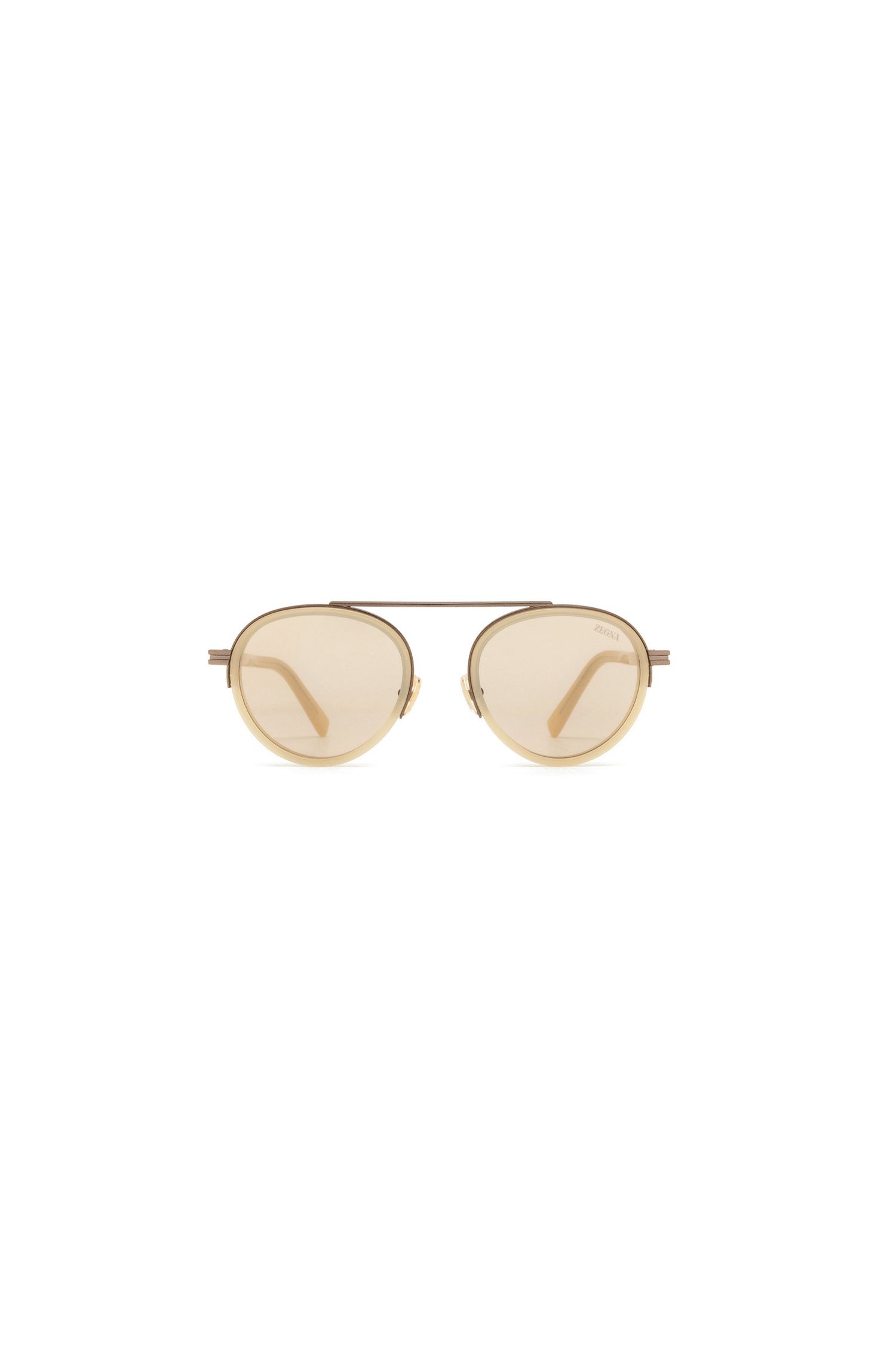 ZEGNA | EZ 0242 Round Sunglasses | Cream