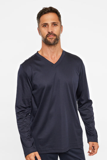 ZIMMERLI | Long Sleeve Pyjama Top | Navy