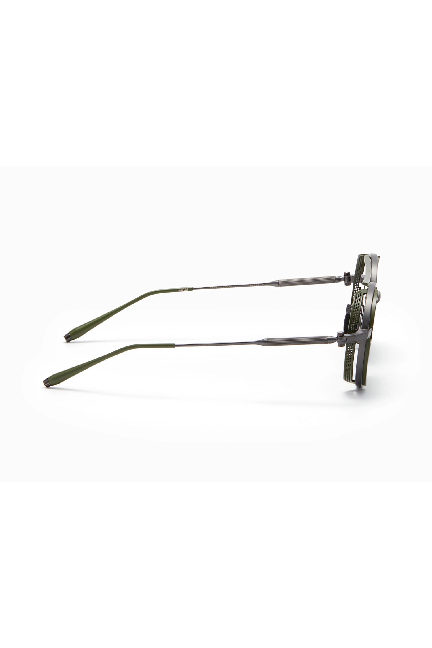 AKONI | Eris Round AKS-505 Sunglasses | Black & Green