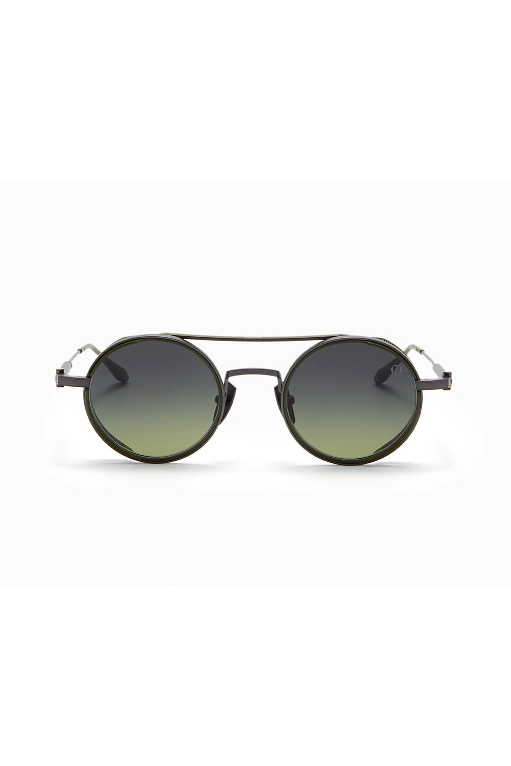 AKONI | Eris Round AKS-505 Sunglasses | Black & Green