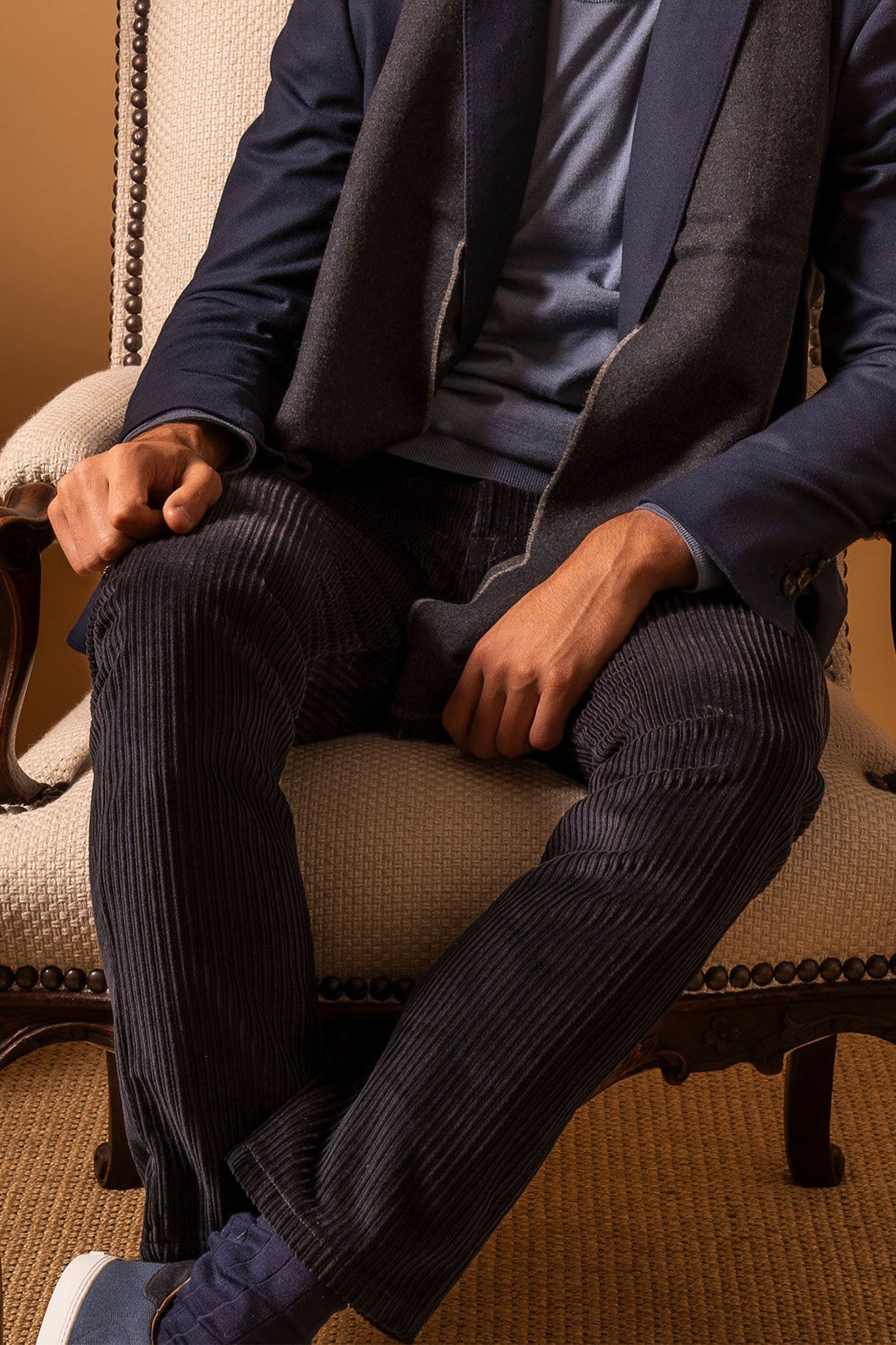 CANALI | Regular Fit Cords | Navy