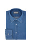 CANALI | Chambray Slim-Collar Shirt | Mid-Blue