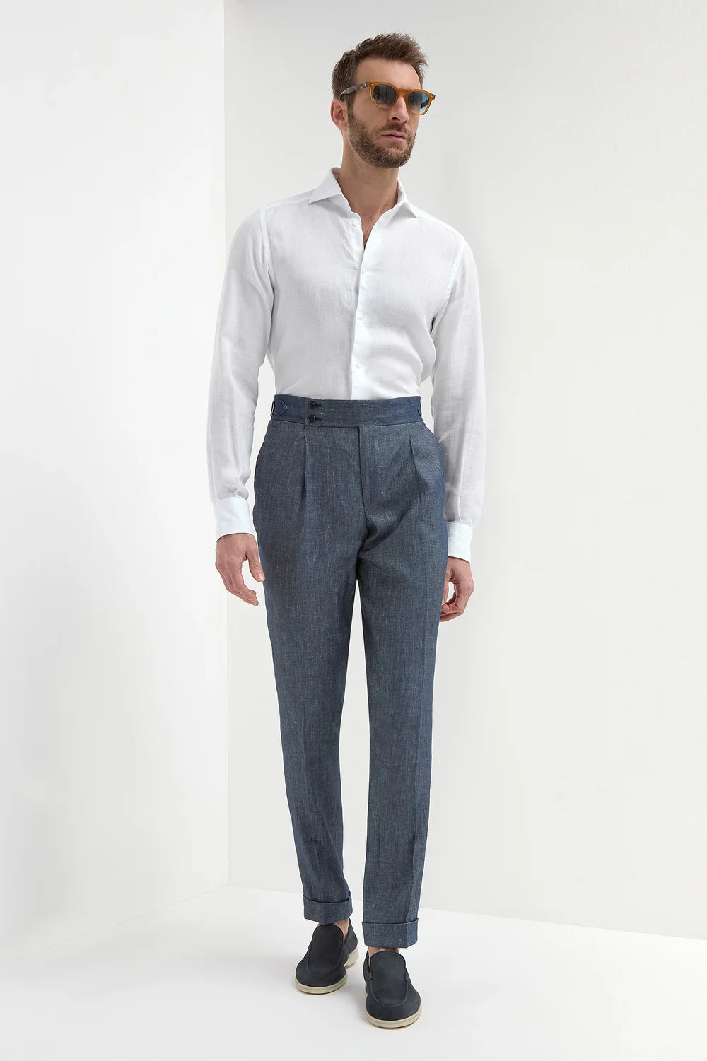 PINI PARMA | Soragna Trousers | Denim Blue