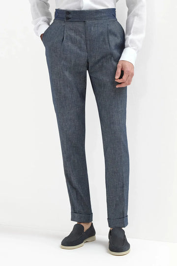 PINI PARMA Denim Blue Soragna Trousers