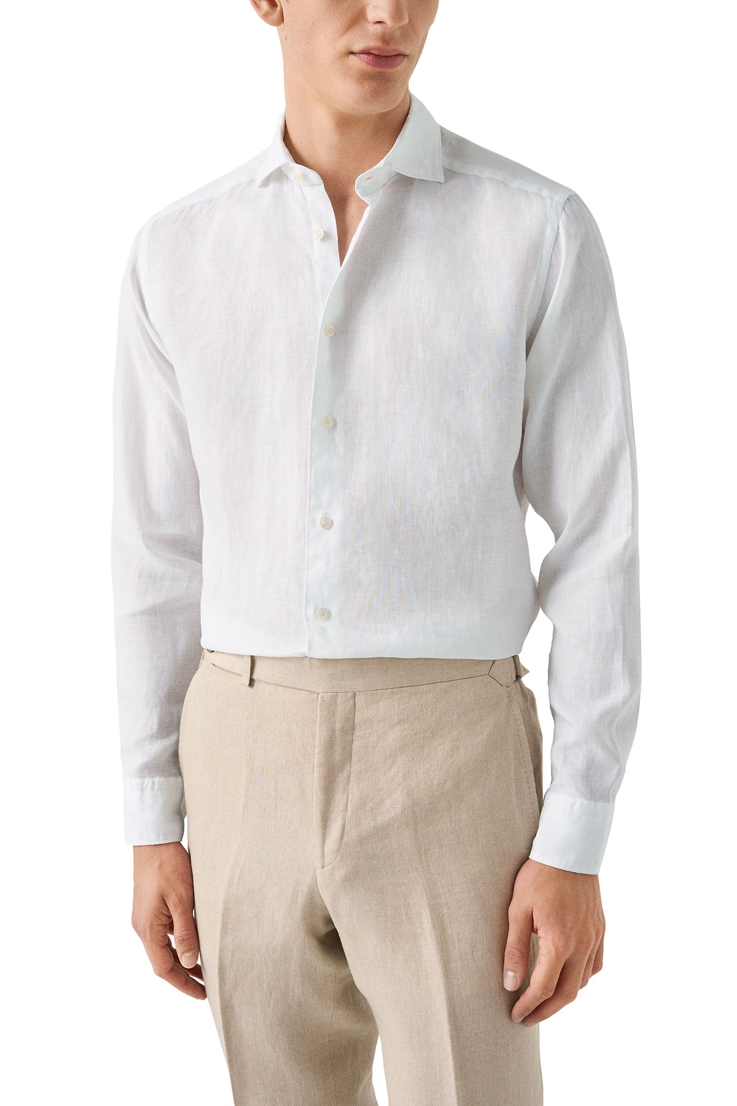 ETON | Spread Collar Shirt | White