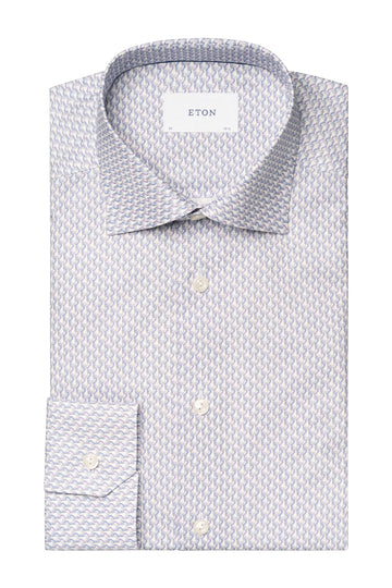 ETON Purple Parrot Pattern Shirt