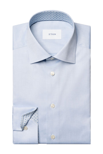 ETON Blue Shirt Geo-Pattern Inner