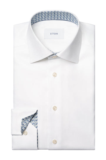 ETON | Twill Shirt Inner Fox & Hare | White