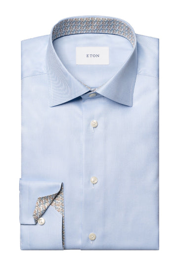 ETON | Twill Shirt Inner Fox & Hare | Blue