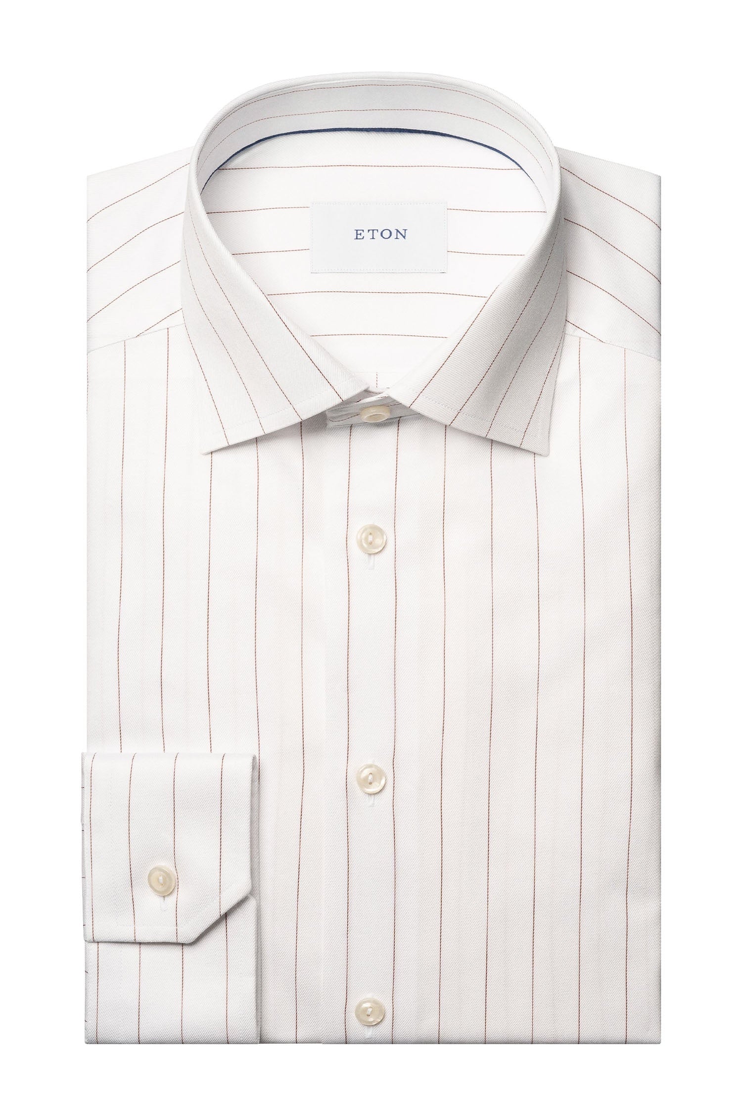 ETON | Pinstripe Shirt | Rust & White