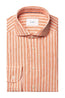 ETON | Striped Linen Shirt | Orange & White