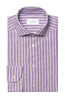ETON | Striped Linen Shirt | Purple & White