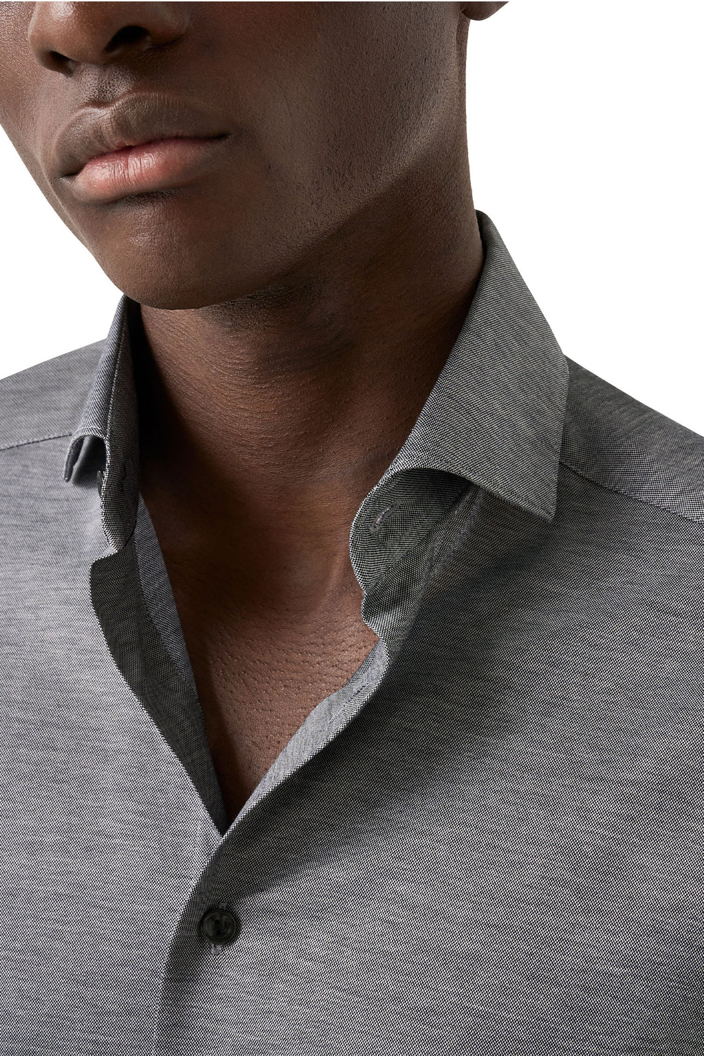 ETON | Jersey Oxford Shirt | Black