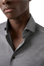 ETON | Jersey Oxford Shirt | Black