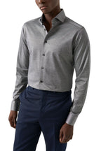 ETON | Jersey Oxford Shirt | Black