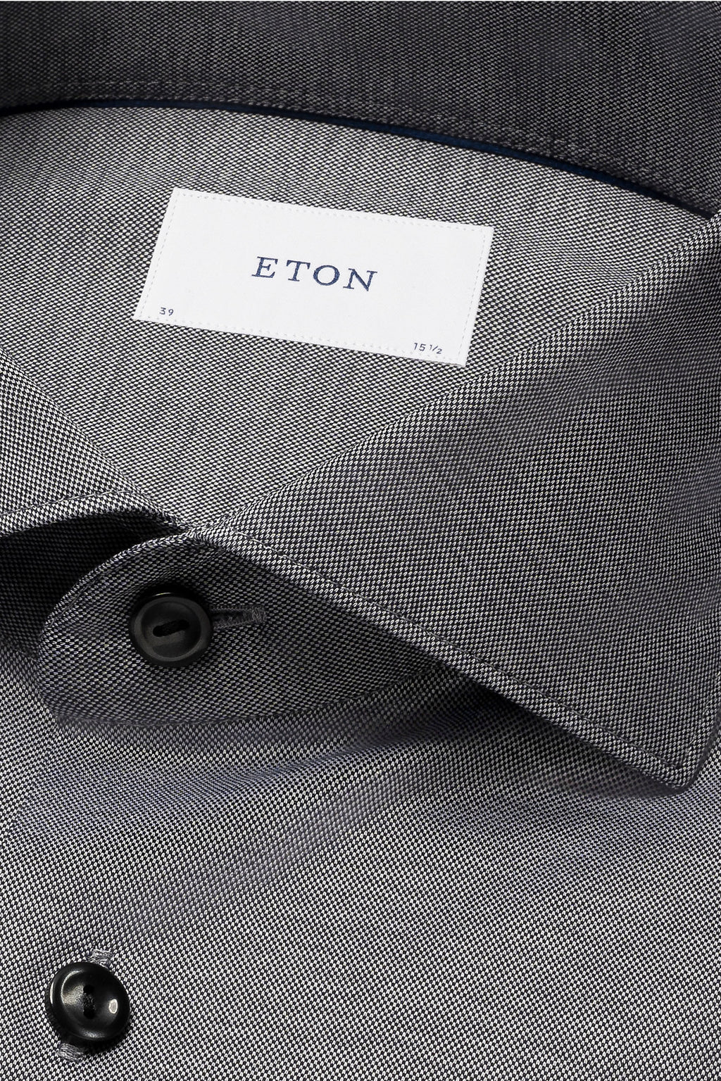 ETON | Jersey Oxford Shirt | Black