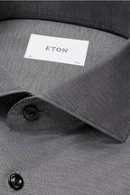 ETON | Jersey Oxford Shirt | Black
