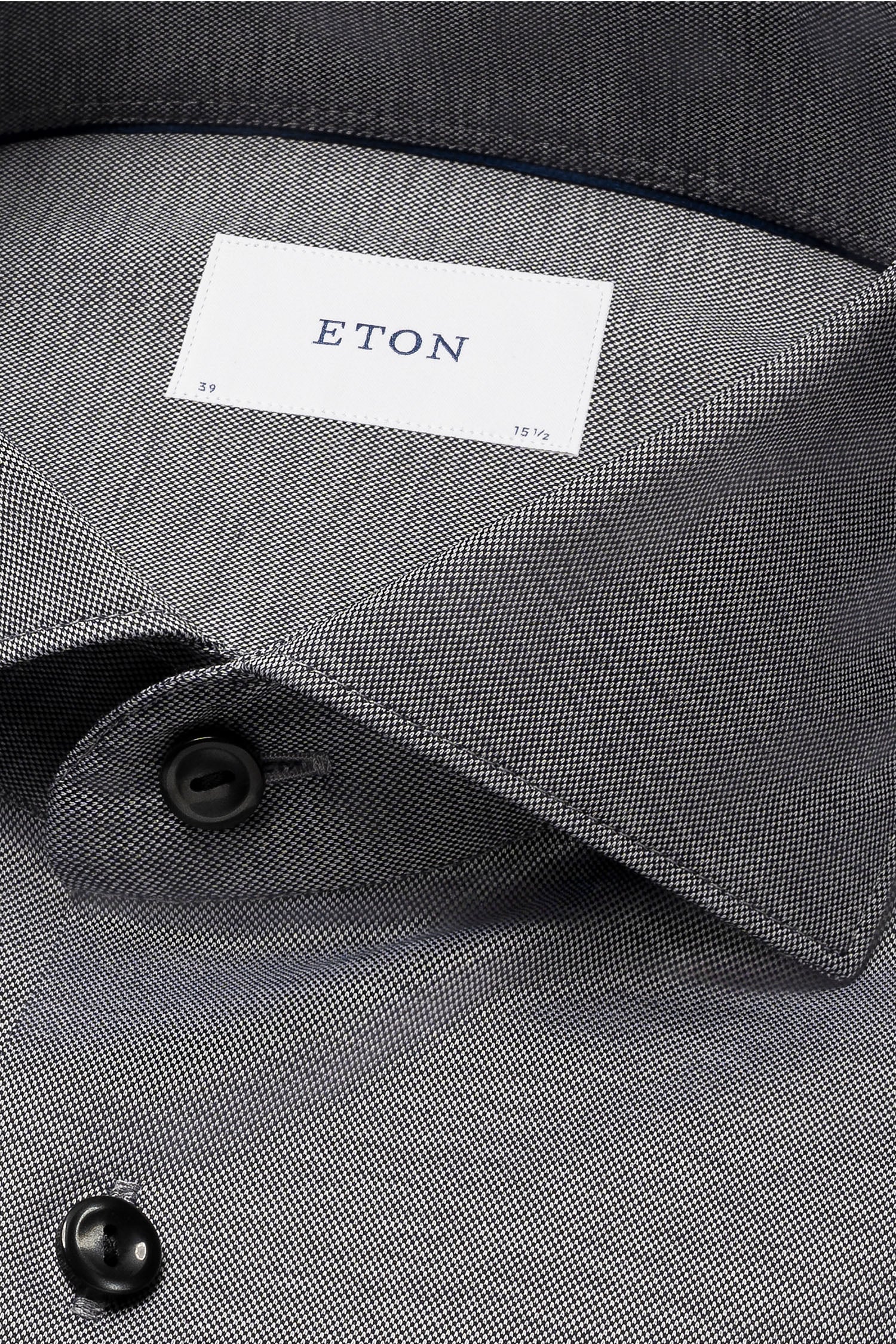 ETON | Jersey Oxford Shirt | Black