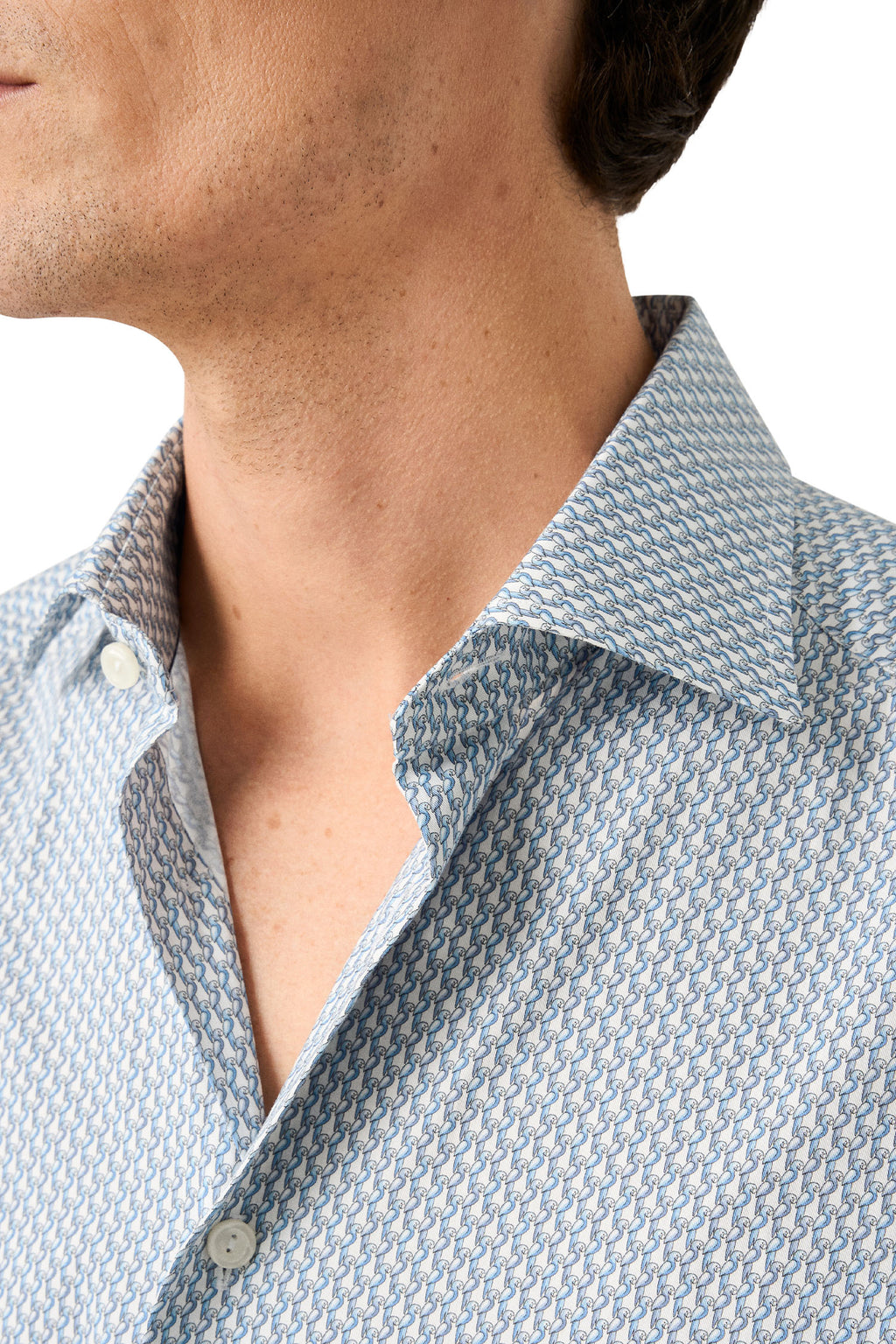 ETON | Parrot Pattern Shirt | Blue
