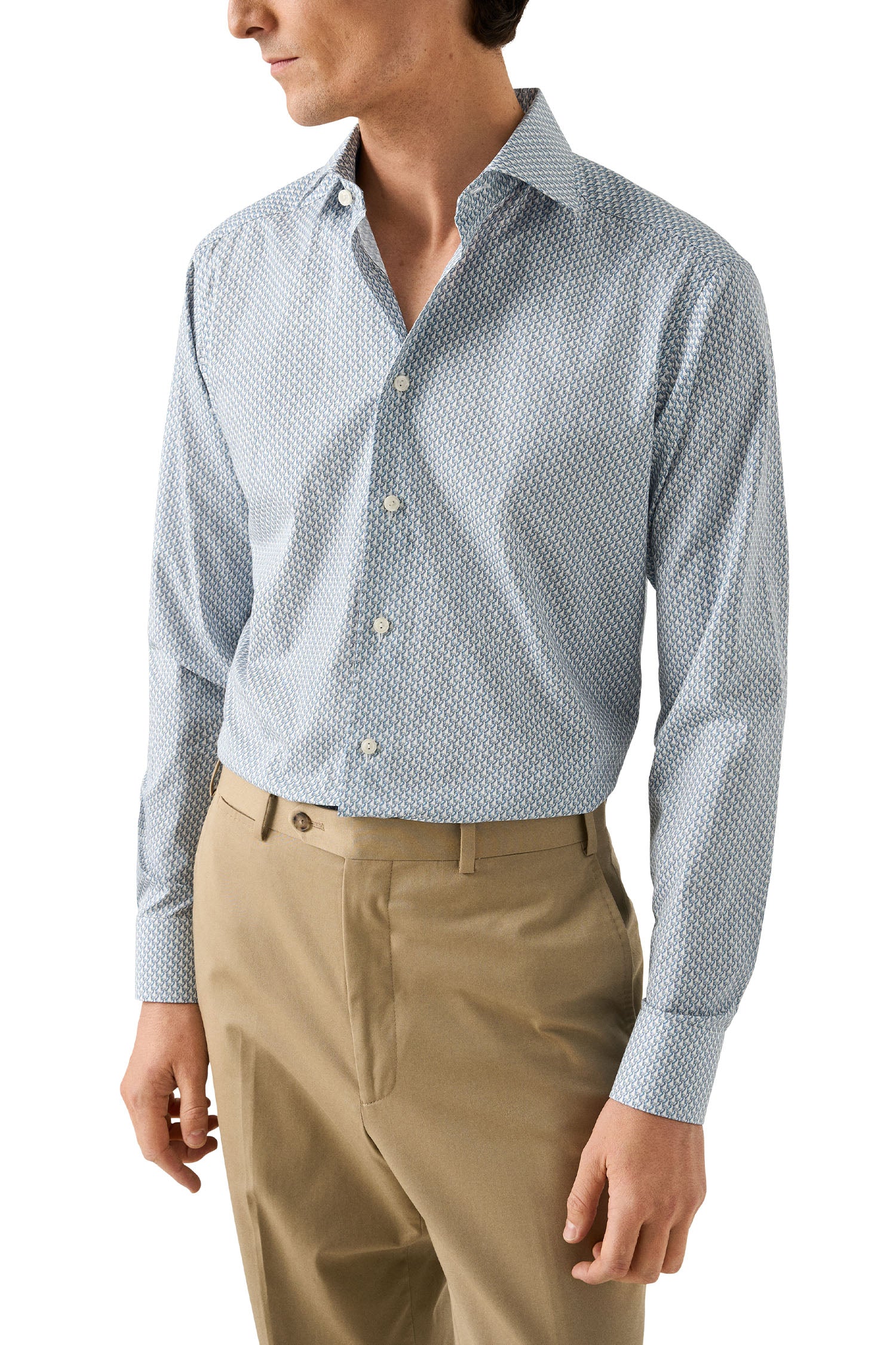ETON | Parrot Pattern Shirt | Blue