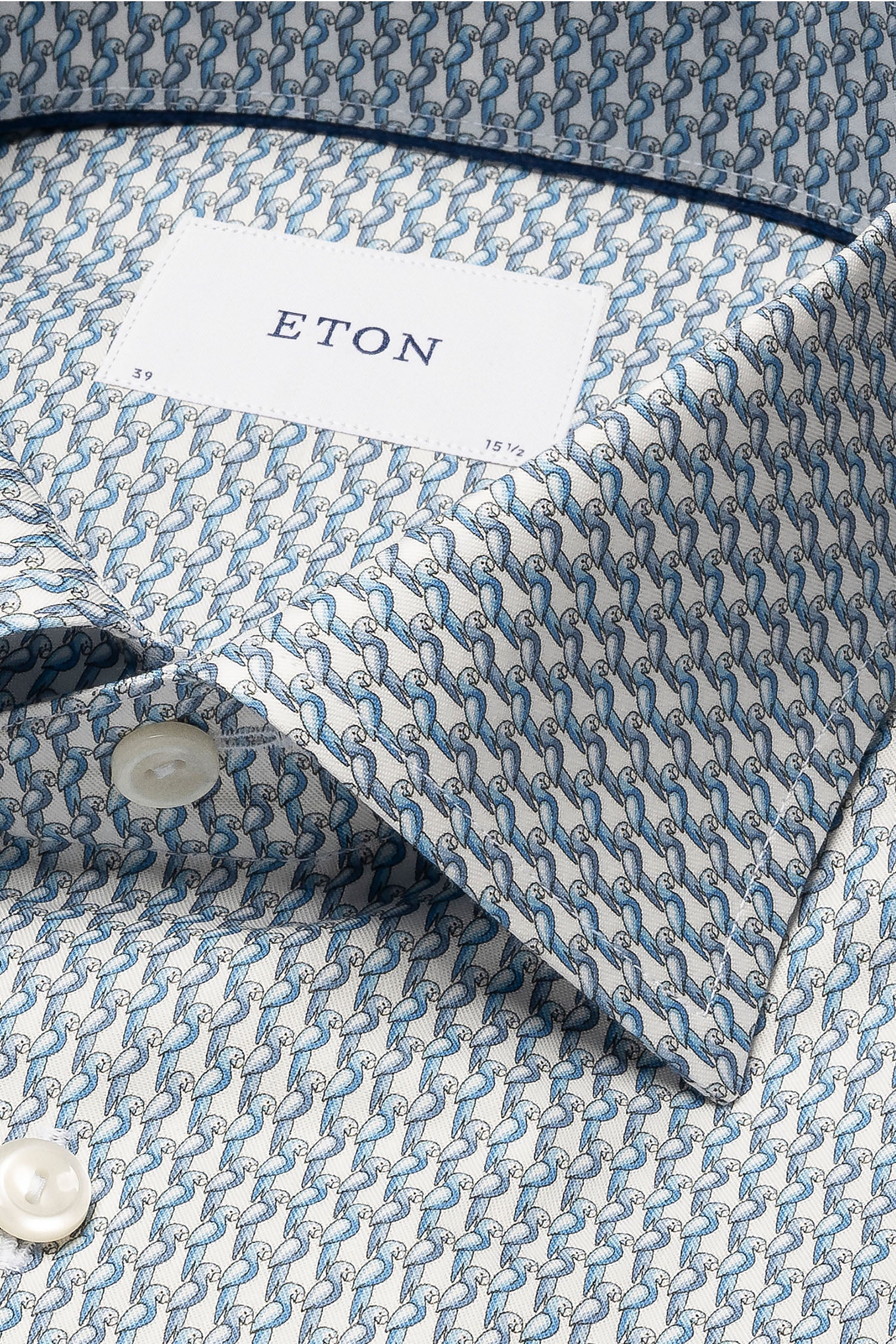 ETON | Parrot Pattern Shirt | Blue