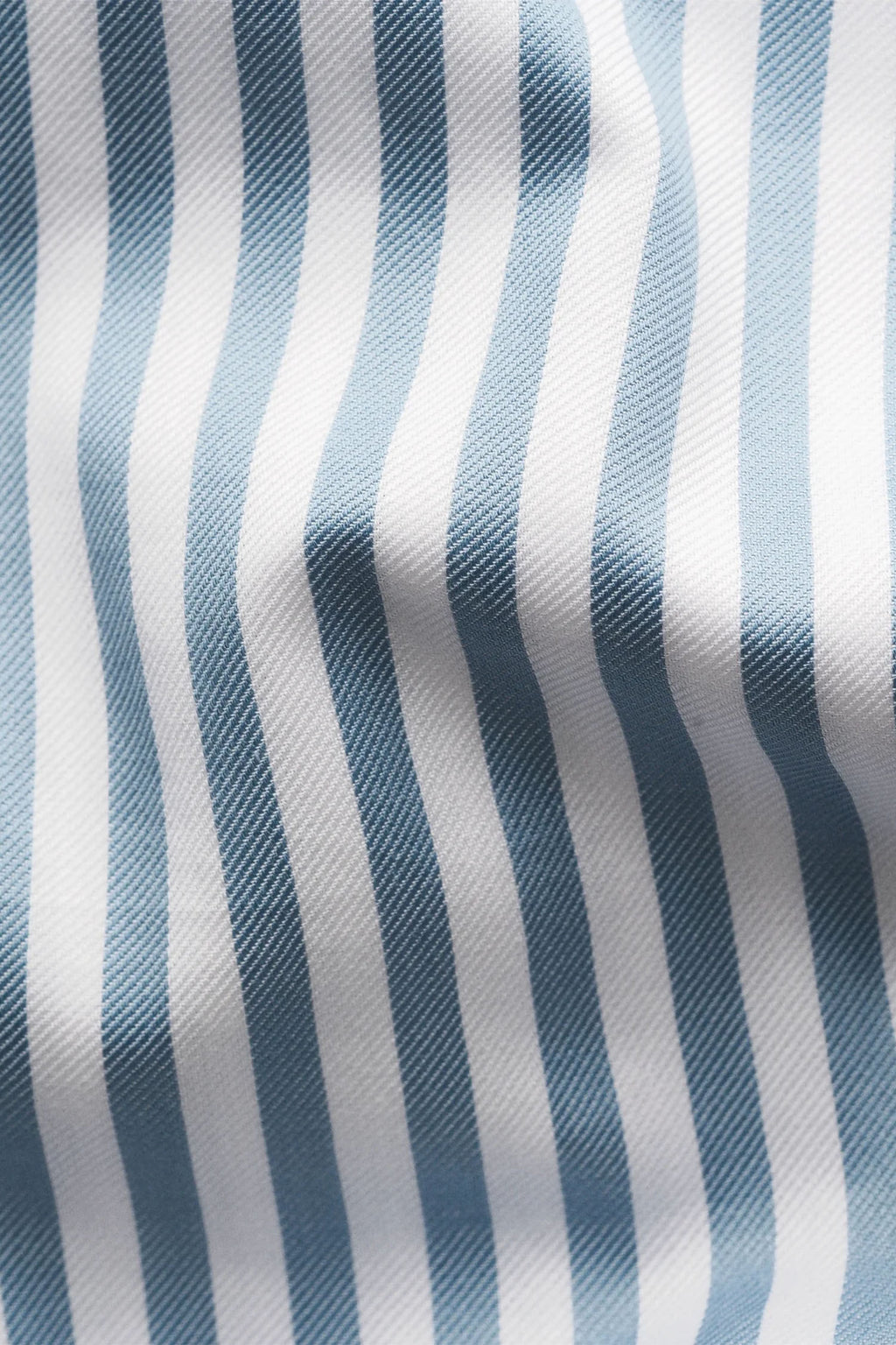 ETON | Striped Twill Shirt | Steel Blue